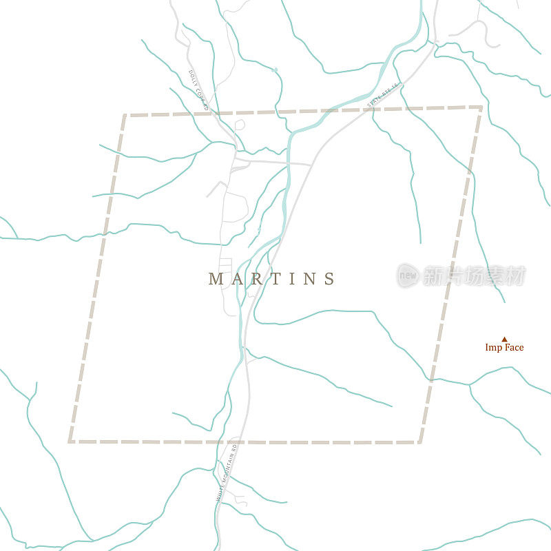 NH Coos Martins矢量路线图